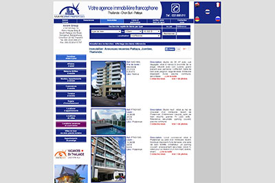 site agence immobilière Axiom Group Pattaya Thaïlande