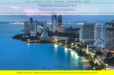 exemple de site 123proweb Investissements immobiliers en Thaïlande