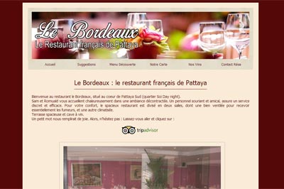site restaurant Le Bordeaux Pattaya Thaïlande