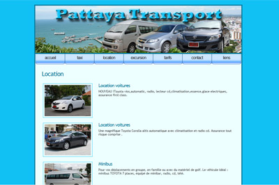 site location de voitures Pattaya Transport Thaïlande
